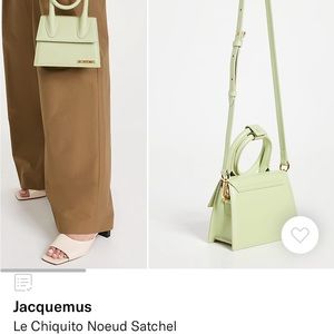Jacquemus light green le chiquito noeud bag — AUTHENTIC, proof in photos